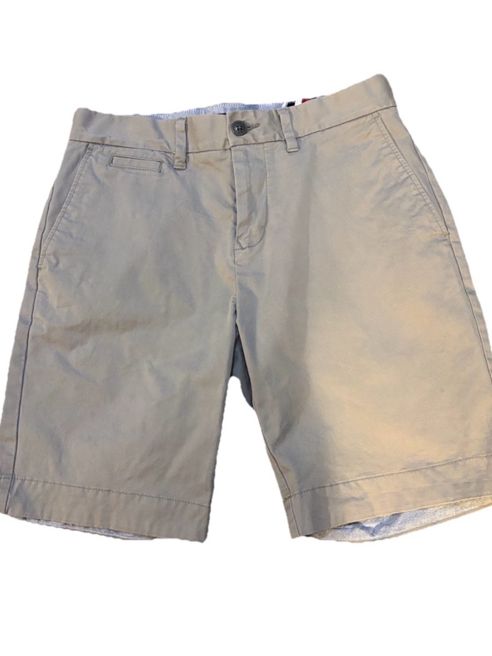 Tommy Hilfiger Men's Light Grey Flat Front Chino Shorts